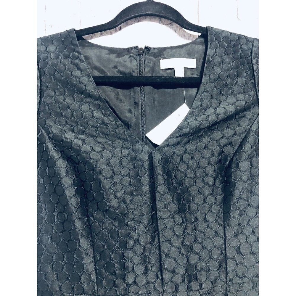Banana Republic Fit Flare Dress Short Sleeves Black Womens Size 0 NWT - Picture 2 of 6